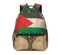 kkvhhyuo Sac à dos décontracté avec imprimé orchidée cloche, sac à dos léger pour ordinateur portable, voyage, université, w nd, aventures., Drapeau Palestinien Arbre de Vie, One Size