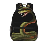 kkvhhyuo Sac à dos décontracté avec imprimé orchidée cloche, sac à dos léger pour ordinateur portable, voyage, université, w nd, aventures., Serpent, One Size