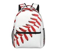 kkvhhyuo Sac à dos décontracté avec imprimé orchidée cloche, sac à dos léger pour ordinateur portable, voyage, université, w nd, aventures., Baseball Lace Close Up, One Size