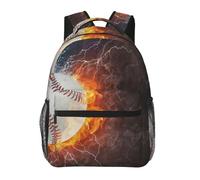 kkvhhyuo Sac à dos décontracté avec imprimé orchidée cloche, sac à dos léger pour ordinateur portable, voyage, université, w nd, aventures., baseball, One Size