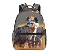 kkvhhyuo Sac à dos décontracté avec imprimé palmier de plage, sac à dos léger, sac de voyage décontracté pour homme et femme, sac d'école, sac à dos d'école pour garçons et filles, Hyène des animaux