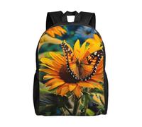 kkvhhyuo Sac à dos décontracté avec imprimé paysage de coucher de soleil - Sac à dos de voyage léger et pliable pour homme et femme - Sac d'école avec compartiment pour ordinateur portable pour le