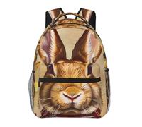 kkvhhyuo Sac à dos décontracté avec imprimé village de Noël - Sac à dos léger pour ordinateur portable - Pour homme et femme - Sac à dos d'école pour garçons et filles, Rosace lapin., One Size, Sac à