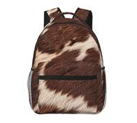 kkvhhyuo Sac à dos décontracté avec imprimé village de Noël - Sac à dos léger pour ordinateur portable - Pour homme et femme - Sac à dos d'école pour garçons et filles, Cuir de vachette marron., One