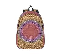 kkvhhyuo Sac à dos décontracté en spirale avec impression illusion d'optique pour ordinateur portable, sac d'école, sac à dos décontracté pour l'université, le travail, les voyages, Noir , S