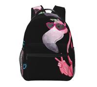 kkvhhyuo Sac à dos décontracté imprimé carpes koï japonais, sac à dos léger pour ordinateur portable, voyage, université, trajets en w nd, aventures., Lunettes Hello Flamant rose, One Size