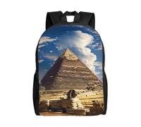 kkvhhyuo Sac à dos décontracté imprimé pyramides d'Égypte, sac à dos de voyage léger et pliable pour homme et femme, sac d'école avec compartiment pour ordinateur portable pour le travail