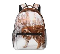 kkvhhyuo Sac à dos décontracté imprimé succulentes, sac à dos léger pour ordinateur portable, voyage, université, trajets universitaires, w nd, aventures., tigre, One Size