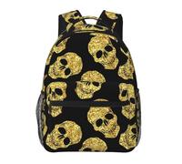 kkvhhyuo Sac à dos décontracté imprimé succulentes, sac à dos léger pour ordinateur portable, voyage, université, trajets universitaires, w nd, aventures., Motif crâne étincelant, One Size