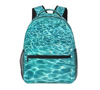 kkvhhyuo Sac à dos décontracté imprimé succulentes, sac à dos léger pour ordinateur portable, voyage, université, trajets universitaires, w nd, aventures., Eau de piscine, One Size
