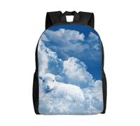 kkvhhyuo Sac à dos léger avec imprimé dauphin - Pour ordinateur portable - Pour voyage, école, randonnée, marche, Agneau avec un lion sur les nuages, One Size, Décontracté
