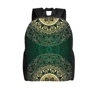 kkvhhyuo Sac à dos léger avec imprimé dauphin - Pour ordinateur portable - Pour voyage, école, randonnée, marche, Cercle floral style mandala antique tourbillons, One Size, Décontracté