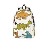 kkvhhyuo Sac à dos léger en toile imprimée avec motif dinosaure, sac à dos d'école, sac à dos de voyage pour homme et femme, pour le travail, le sport, les voyages, l'avi, Noir , S, Sac à dos tyrolien