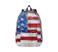 kkvhhyuo Sac à dos léger en toile imprimée drapeau américain Indépendance du 4 juillet, sac à dos d'école, sac à dos de voyage pour ordinateur portable, sac à dos pour homme et femme, travail, sport