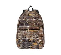 kkvhhyuo Sac à dos léger en toile imprimée mur de briques industrielles, sac à dos d'école, sac à dos de voyage pour ordinateur portable pour homme et femme, pour le travail, le sport, les voyages