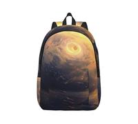 kkvhhyuo Sac à dos léger en toile imprimée planète, sac à dos d'école, sac à dos de voyage pour ordinateur portable pour homme et femme, pour le travail, le sport, Noir , M, Sac à dos tyrolien