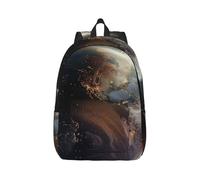 kkvhhyuo Sac à dos léger en toile imprimée planète Universe Planet - Sac à dos d'école, de voyage pour ordinateur portable - Pour le travail, le sport, les voyages, Noir , M, Sac à dos tyrolien