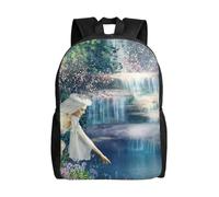 kkvhhyuo Sac à dos léger imprimé drapeau de Porto Rico pour ordinateur portable, sac à dos décontracté pour université, école secondaire, sac à livres pour voyage, école, randonnée, marche, Fée du lac