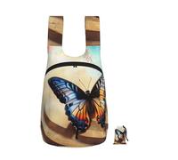 kkvhhyuo Sac à dos pliable avec motif papillon, ultra léger de 16 L, sac de voyage compact avec sac de rangement pour la randonnée, les trajets quotidiens, le shopping et les aventures en plein air