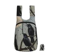 kkvhhyuo Sac à dos pliable Gibbon noir imprimé singe ultra léger 16 L compact sac de voyage avec sac de rangement design pour randonnée, trajets quotidiens, shopping et aventures en plein air, Oiseaux