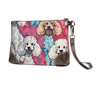 kkvhhyuo Sac à main en cuir imprimé mathématiques avec dragonne amovible pour soirée, mariage et fête, Caniches., Taille unique