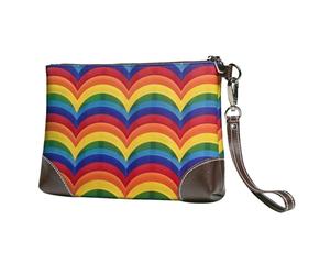 kkvhhyuo Sac à main en cuir imprimé mathématiques avec dragonne amovible pour soirée, mariage et fête, Motif arc-en-ciel, Taille unique