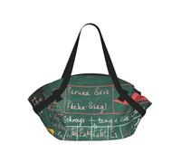 kkvhhyuo Sac de camping pliable avec motif de chats et de fleurs avec coussinet convertible pour la plage, les pique-niques, la randonnée et les festivals., Formulas Formes Théorie Math Leçon Mot, One