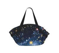 kkvhhyuo Sac de camping pliable avec motif donut avec coussinet convertible pour la plage, les pique-niques, la randonnée et les festivals., Constellation étoiles galaxies, One Size, Sac à dos