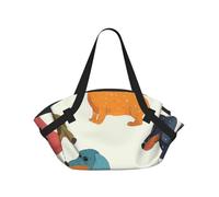 kkvhhyuo Sac de camping pliable avec motif donut avec coussinet convertible pour la plage, les pique-niques, la randonnée et les festivals., Chiens Teckel mignons, One Size, Sac à dos polochon