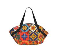 kkvhhyuo Sac de camping pliable avec motif labrador retriever avec coussin convertible pour la plage, les pique-niques, la randonnée et les festivals., Groupe de géométrie marocaine, One Size, Sac à