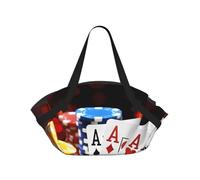 kkvhhyuo Sac de camping pliable avec motif mathématiques pour l'école, les courses, la plage, les pique-niques, la randonnée et les festivals., Tournoi de poker, One Size, Sac à dos polochon