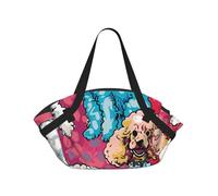 kkvhhyuo Sac de camping pliable avec motif mathématiques pour l'école, les courses, la plage, les pique-niques, la randonnée et les festivals., Caniches., One Size, Sac à dos polochon