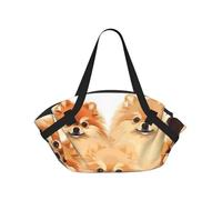kkvhhyuo Sac de camping pliable avec motif mathématiques pour l'école, les courses, la plage, les pique-niques, la randonnée et les festivals., Motif de Poméranie, One Size, Sac à dos polochon