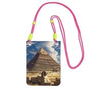 kkvhhyuo Sac pour téléphone, pyramides d'Égypte, sac à bandoulière pour téléphone portable avec sangle réglable noire pour téléphones portables et smartphones, Fuchsia, Taille unique