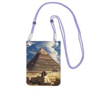 kkvhhyuo Sac pour téléphone, pyramides d'Égypte, sac à bandoulière pour téléphone portable avec sangle réglable noire pour téléphones portables et smartphones, violet, Taille unique