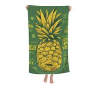 kkvhhyuo Serviette de bain, 81,3 x 132,1 cm, microfibre absorbante à | Psych Ananas Citation Serviette de plage légère respirante Piscine Voyage Serviette pour adultes Hommes Femmes