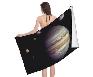 kkvhhyuo Serviette de plage en microfibre absorbante à séchage rapide 81,3 | Planet Jupiter Serviette imprimée à séchage rapide pour piscine, spa, gym, voyage
