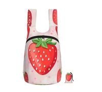 kkvhhyuo The Underwater World Sac à dos pliable ultra léger 16 l avec sac de rangement pour randonnée, trajets quotidiens, shopping et aventures en plein air, Imprimé fraise., One Size, Décontracté