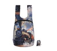 kkvhhyuo The Underwater World Sac à dos pliable ultra léger 16 l avec sac de rangement pour randonnée, trajets quotidiens, shopping et aventures en plein air, Train vapeur nuages, One Size
