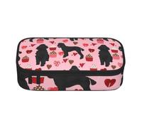 kkvhhyuo Trousse à crayons avec imprimé lion SciFi pour filles et garçons, grande capacité pour l'école, le bureau, les voyages, le maquillage, Caniche rose, One Size, Organiseur de sac