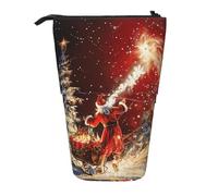 kkvhhyuo Trousse à crayons avec imprimé papillon coloré - Grande capacité - Esthétique - Avec fermeture éclair - Portable - Pour l'école, les étudiants, le bureau, Christmas Magic, One Size, Trousse