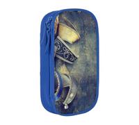 kkvhhyuo Trousse à crayons avec masque de mascarade, double couche, bleu | Boîte à crayons de grande capacité en tissu Oxford pour l'école, le bureau, les voyages, les enfants, noir