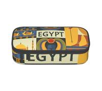 kkvhhyuo Trousse à crayons de grande capacité avec compartiments, grande trousse à crayons avec imprimé papillon bleu violet pour garçons, filles, adolescents, étudiants, écoles adultes, Série Égypte