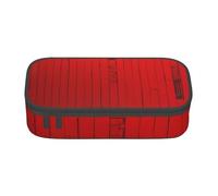 kkvhhyuo Trousse à crayons de grande capacité avec compartiments pour l'école et les mathématiques - Pour étudiants, enseignants, bureau, rouge/rayé, One Size, Imprimé