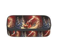 kkvhhyuo Trousse à crayons de grande capacité avec imprimé chaton et papillon - Pour papeterie, cosmétiques, maquillage, voyage et fournitures de bureau, Christmas Magic, One Size, Organiseur de sac