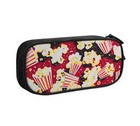 kkvhhyuo Trousse à crayons de grande capacité avec imprimé pop-corn - Organiseur de papeterie - Trousse de maquillage portable pour garçons et filles - Noir, Noir , One Size, Organiseur de sac