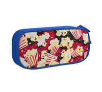kkvhhyuo Trousse à crayons de grande capacité avec imprimé pop-corn - Organiseur de papeterie - Trousse de maquillage portable pour garçons et filles - Noir, bleu, One Size, Organiseur de sac