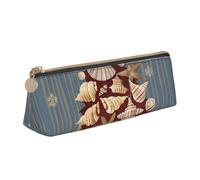 kkvhhyuo Trousse à crayons fine en cuir imprimé tracteur agricole triangulaire pour étudiants, travail, bureau, collège, école., Coquillage de fleurs de Noël, One Size, Organiseur de sac