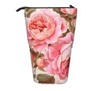 kkvhhyuo Trousse à crayons Golden Retrievers - Grande capacité - Esthétique - Avec fermeture éclair - Portable - Pour l'école, les étudiants, le bureau, Rose florale, One Size, Trousse de beauté