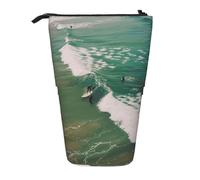 kkvhhyuo Trousse à crayons noire Gibbon avec imprimé singe de grande capacité, esthétique, avec fermeture éclair, trousse à crayons portable mignonne pour l'école, les étudiants, le bureau, Beach Surf